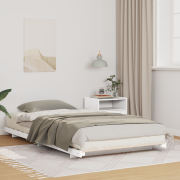 vidaXL Sängram Vit 80 x 220 cm Massiv furu