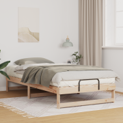 vidaXL Sängram med bärhandtag Brun 100 x 200 cm Massiv furu