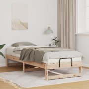 vidaXL Sängram med bärhandtag Brun 80 x 210 cm Massiv furu