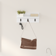 vidaXL Väggmonterad Klädhängare Vit 40 x 10.5 x 18 cm Konstruerat trä
