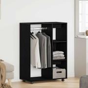 vidaXL Garderob svart ek 80x40x110 cm konstruerat trä