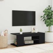 vidaXL TV-bänk med LED-belysning svart 90x39x30 cm
