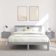 vidaXL Sängbord 2 st Grå Sonoma 40x30x30 cm konstruerat trä