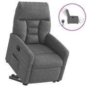 vidaXL Elektrisk reclinerfåtölj med uppresningshjälp mikrofibertyg