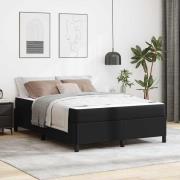 vidaXL Sängram med madrass Svart 140 x 190 cm Konstläder