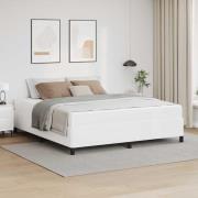 vidaXL Sängram med madrass Vit 180 x 200 cm tyg