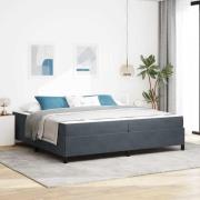 vidaXL Sängram Övrigt Vit och Ljusgrå 200 x 200 cm Sammet