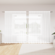 vidaXL Spetsgardin med gardiner Blommor Vit 300 x 245 cm Polyester