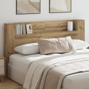 vidaXL Sänggavelsskåp artisan ek 180 x 17 x 104.5 cm Konstruerat trä