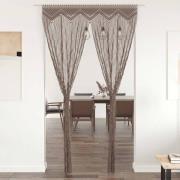 vidaXL Gardin makramé taupe 140x240 cm bomull