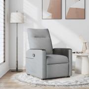 vidaXL Reclinerfåtölj ljusgrå tyg