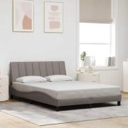 vidaXL Sängram utan madrass taupe 120x200 cm tyg