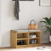 vidaXL Hallbänk SANDNES 87x40x50 cm massiv trä furu