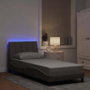 vidaXL Bed Frame without Mattress "Hanko" Taupe 90x200cm Fabric