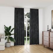 vidaXL Mörkläggningsgardiner 2 st m. krokar sammet antracit 140x245 cm