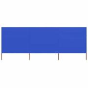 vidaXL Vindskydd 3 paneler tyg 400x120 cm azurblå