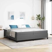 vidaXL Sängram med madrass Ljusgrå 200 x 200 cm tyg