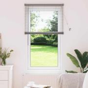 vidaXL Fönsterpersienn med gardiner Manuell Silver Aluminium