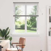 vidaXL Fönsterpersienn med gardiner Manuell Silver Aluminium