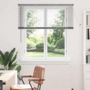 vidaXL Fönsterpersienn med gardiner Manuell Silver Aluminium