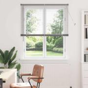 vidaXL Fönsterpersienn med gardiner Manuell Silver Aluminium