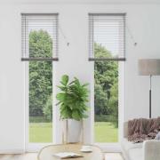 vidaXL Fönsterpersienn med gardiner Manuell Silver Aluminium