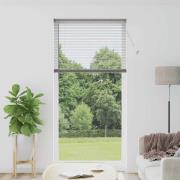 vidaXL Fönsterpersienn med gardiner Övrigt Silver 80 x 130 cm Aluminiu...