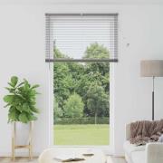 vidaXL Fönsterpersienn med gardiner Manuell Silver Aluminium