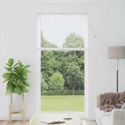 vidaXL Fönsterpersienn med gardiner Manuell Vit Aluminium
