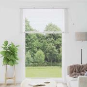 vidaXL Fönsterpersienn med gardiner Vit Aluminium