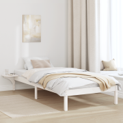 vidaXL Sängram med sängbord Vit 100 x 200 cm Vit