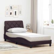 vidaXL Bed Frame without Mattress Dark Brown 80x200 cm Fabric