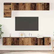 vidaXL TV-bänkset 5 pcs Gammalt trä 100 x 30 x 30 cm Konstruerat trä