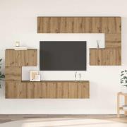 vidaXL TV-bänkset 8 pcs artisan ek 80 x 30 x 30 cm Konstruerat trä