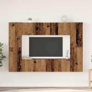 vidaXL TV-bänkset 8 pcs Gammalt trä 60 x 30 x 30 cm Konstruerat trä