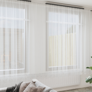 vidaXL Spetsgardin med gardiner Blommor Vit 900 x 300 cm Polyester