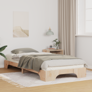 vidaXL Sängram med lagring Brun 100 x 220 cm trä