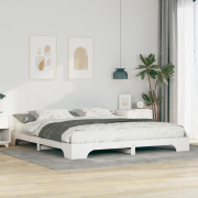 vidaXL Sängram med lagring Vit 180 x 220 cm Massiv furu