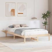 vidaXL Sängram Naturfärg 120 x 200 cm Massiv furu