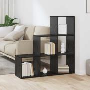 vidaXL Bokskåp Svart ek 99 x 29 x 99 cm Konstruerat trä