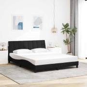 vidaXL Sängram utan madrass svart 160x200 cm tyg