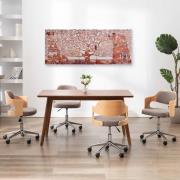 vidaXL Canvastavla träd gul 150x60 cm