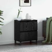 vidaXL Sideboard Svart Ek 60 x 35 x 70 cm