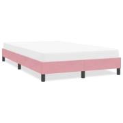 vidaXL Sängram utan madrass rosa 120x210 cm sammet