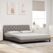 vidaXL Bed Frame without Mattress Taupe 180x200 cm Fabric