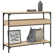 vidaXL Konsolbord med hylla Sonoma Ek 100x29x75cm konstruerat trä