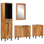 vidaXL Badrumsmöbelset 4 pcs Brun 62 x 33 x 58 cm massivt akacia