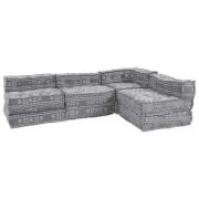 vidaXL Modulär soffa Geometriskt 4 pcs Ljusgrå 70 x 70 x 56 cm tyg