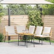 vidaXL Trädgårdsoffset 2 pcs Naturfärg konstrotting