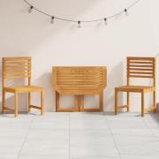 vidaXL Trädgårds Bistro Set 3 pcs Brun massivt akacia